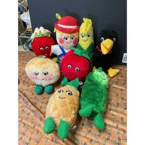VTG Del Monte Plush Toys Shoo Shoo Scarecrow Sweetie Pea Snappie Bean Trudy 8